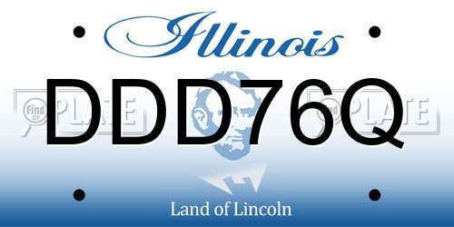 DDD76Q Illinois License Plate