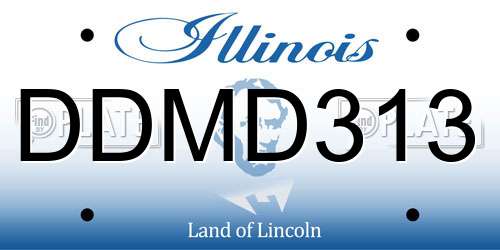 DDMD313 Illinois License Plate