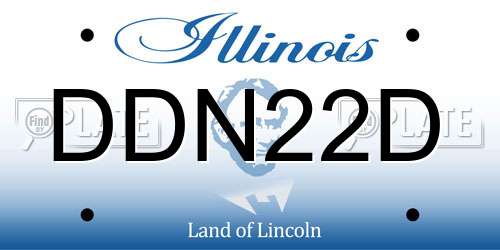 DDN22D Illinois License Plate