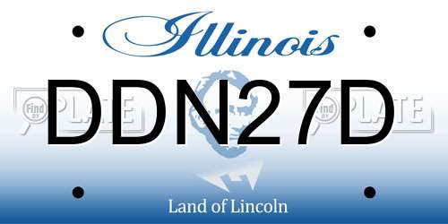 DDN27D Illinois License Plate