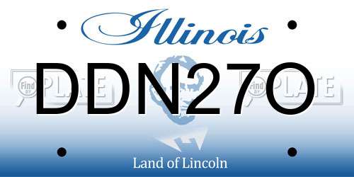 DDN27O Illinois License Plate
