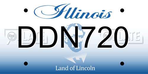 DDN720 Illinois License Plate