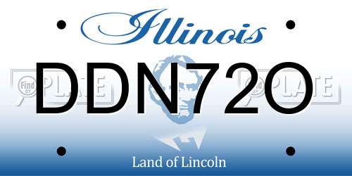 DDN72O Illinois License Plate