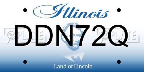 DDN72Q Illinois License Plate