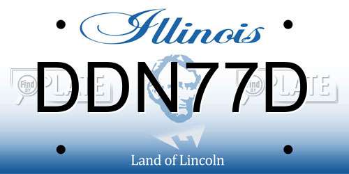 DDN77D Illinois License Plate
