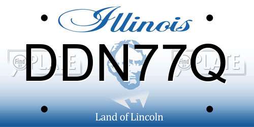 DDN77Q Illinois License Plate