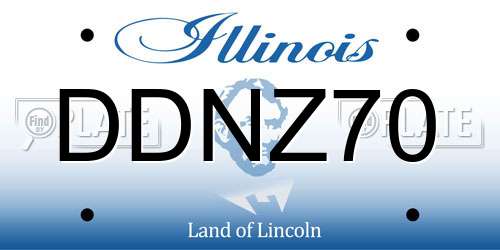 DDNZ70 Illinois License Plate