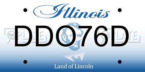 DDO76D Illinois License Plate