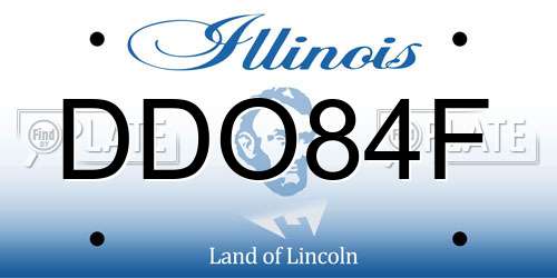 DDO84F Illinois License Plate