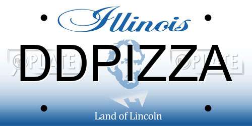DDPIZZA Illinois License Plate