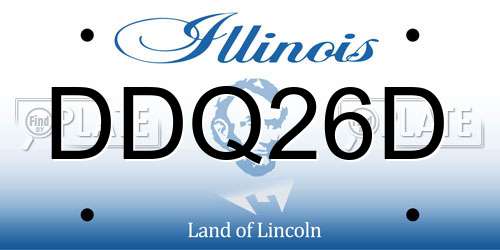 DDQ26D Illinois License Plate