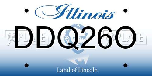 DDQ26O Illinois License Plate
