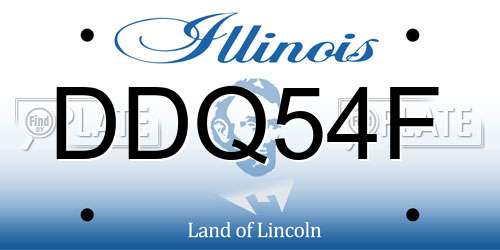 DDQ54F Illinois License Plate
