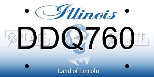 DDQ760 Illinois License Plate