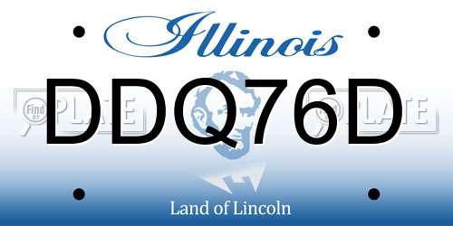 DDQ76D Illinois License Plate
