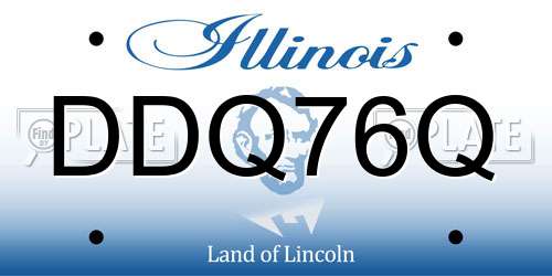 DDQ76Q Illinois License Plate