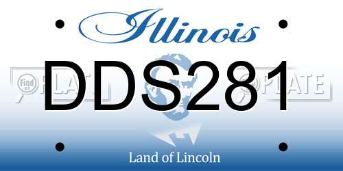 DDS281 Illinois License Plate