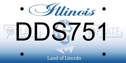 DDS751 Illinois License Plate