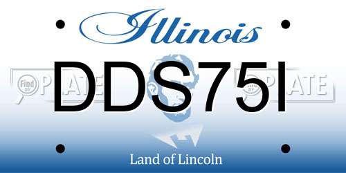 DDS75I Illinois License Plate
