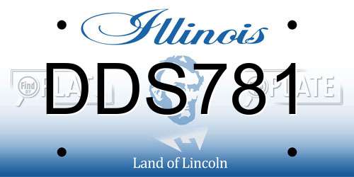 DDS781 Illinois License Plate