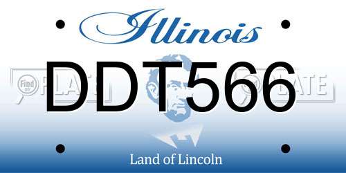 DDT566 Illinois License Plate