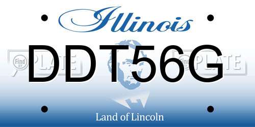 DDT56G Illinois License Plate