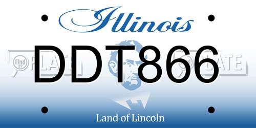 DDT866 Illinois License Plate
