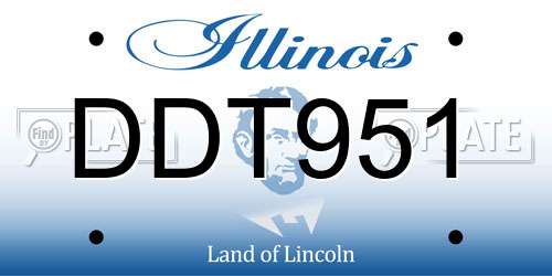 DDT951 Illinois License Plate