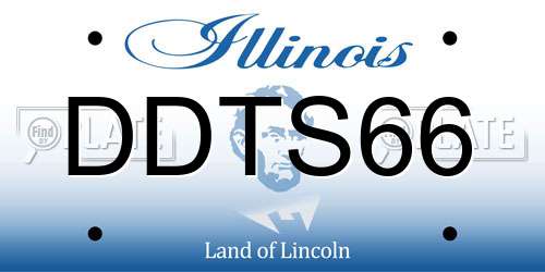 DDTS66 Illinois License Plate