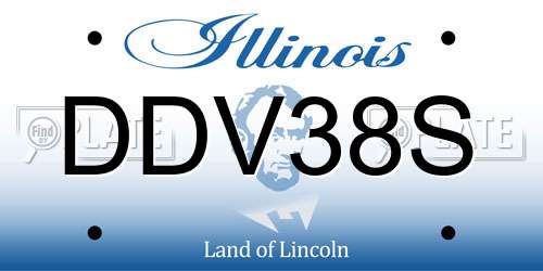 DDV38S Illinois License Plate