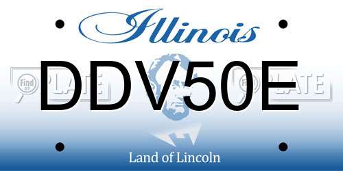 DDV50E Illinois License Plate