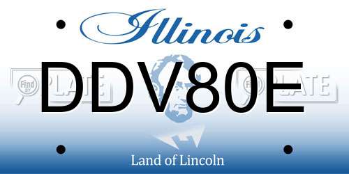 DDV80E Illinois License Plate