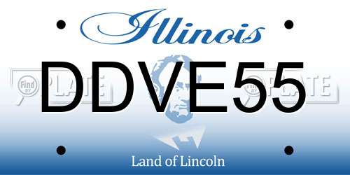 DDVE55 Illinois License Plate