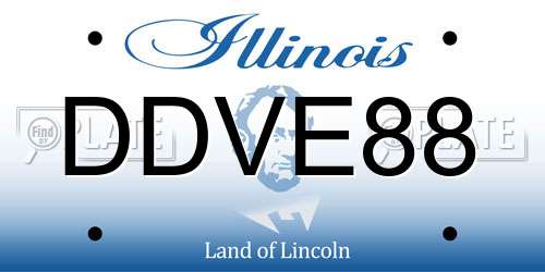 DDVE88 Illinois License Plate