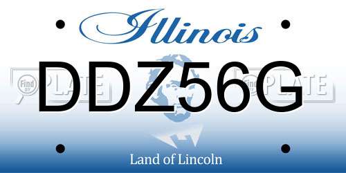 DDZ56G Illinois License Plate