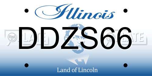DDZS66 Illinois License Plate