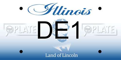 DE1 Illinois License Plate