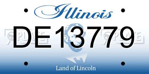 DE13779 Illinois License Plate