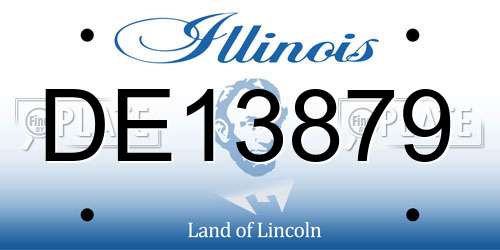 DE13879 Illinois License Plate