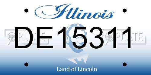 DE15311 Illinois License Plate
