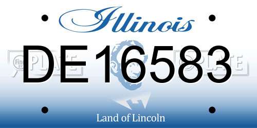 DE16583 Illinois License Plate
