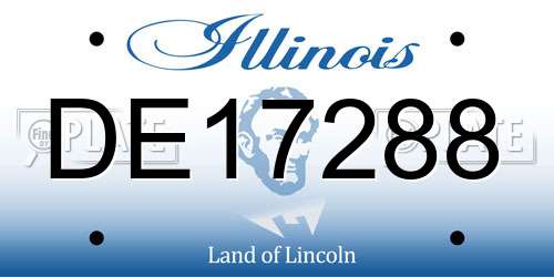 DE17288 Illinois License Plate