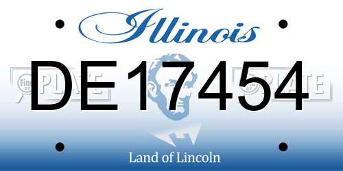 DE17454 Illinois License Plate