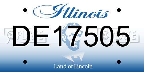 DE17505 Illinois License Plate