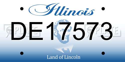 DE17573 Illinois License Plate