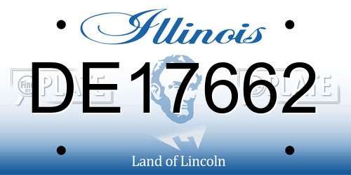 DE17662 Illinois License Plate