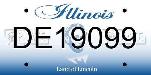 DE19099 Illinois License Plate