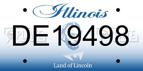 DE19498 Illinois License Plate