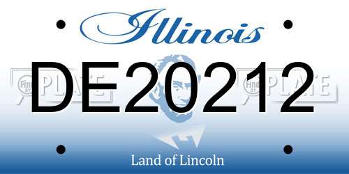 DE20212 Illinois License Plate