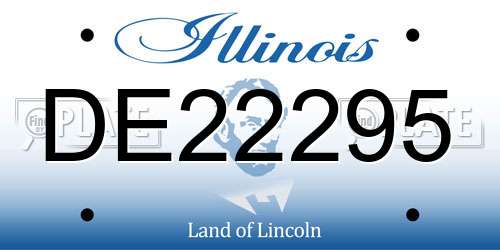 DE22295 Illinois License Plate